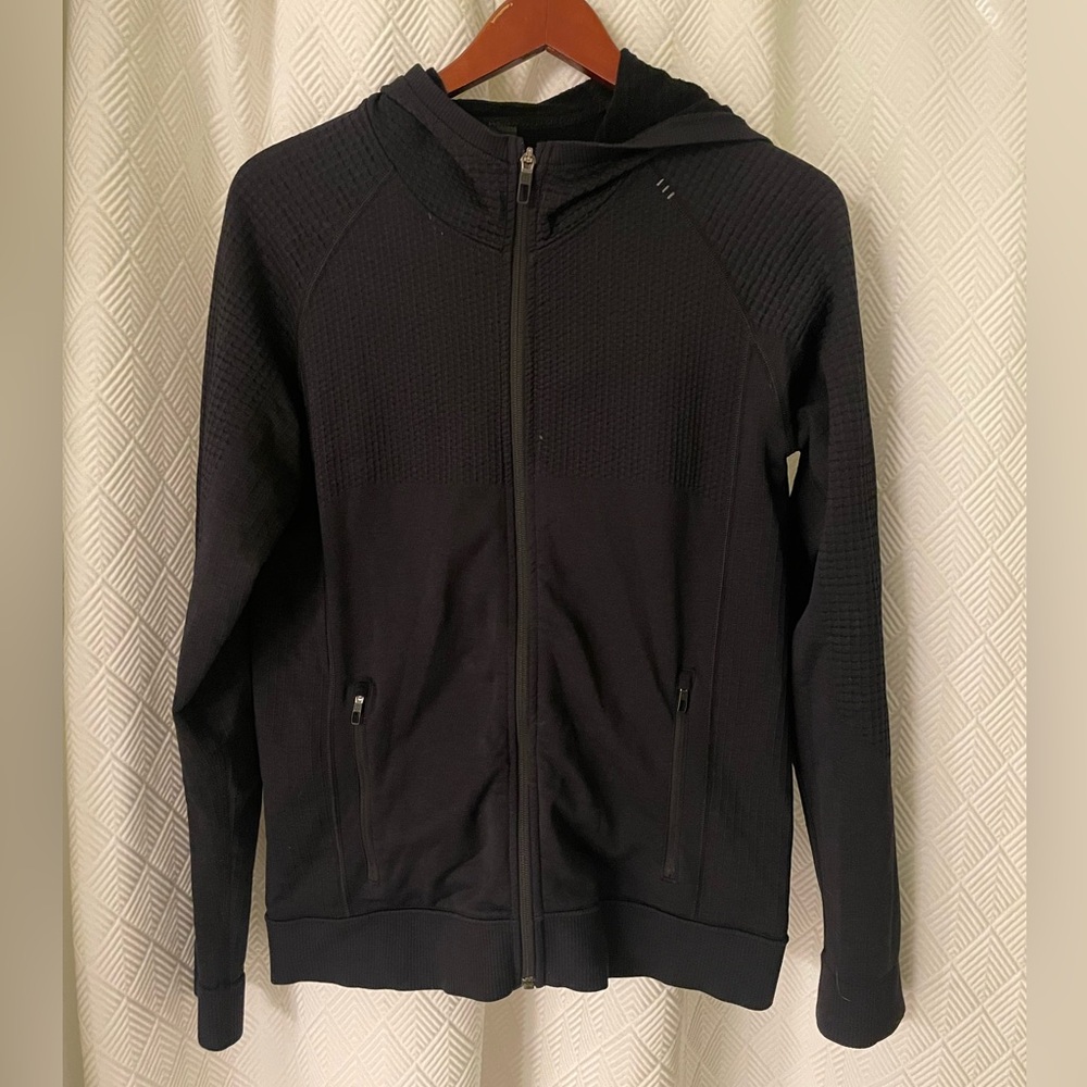 Lululemon Athletica Black Textured Zip Up Hoodie Size Small